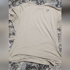 Men's Beige Gym T-Shirt L
